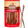 image:imageNatural Farm OdorFree Thin Bully Sticks 4 24Pack AllNatural LongLasting Dog Chews 100 Beef Pizzle GrassFed GrainFree Protein for Muscle Development amp Energy Perfect for Small Dogs12inch