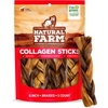 image:imageNatural Farm Braided Collagen Chews for Dogs 12 Inch 6 Pack Collagen Sticks Natural Dog Chews Long Lasting for Small Medium and Large Dogs OdorFree Rawhide Alternative6inch