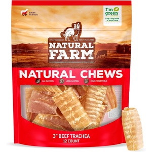 image:imageNatural Farm Beef Trachea 12 Inch 8 Pack 100 Beef Chews Natural Glucosamine and Chondroitin for Joint amp Hip Mobility Bone Strength  Low Fat Crunchy amp Crispy Treats for All Dogs3 Inch Pack of 1