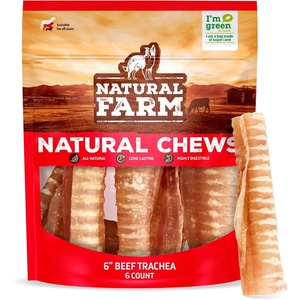 image:imageNatural Farm Beef Trachea 12 Inch 8 Pack 100 Beef Chews Natural Glucosamine and Chondroitin for Joint amp Hip Mobility Bone Strength  Low Fat Crunchy amp Crispy Treats for All Dogs6 Inch Pack of 1