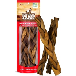 image:imageNatural Farm Braided Collagen Chews for Dogs 12 Inch 6 Pack Collagen Sticks Natural Dog Chews Long Lasting for Small Medium and Large Dogs OdorFree Rawhide Alternative12inch