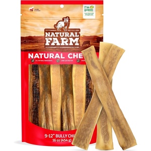 image:imageNatural Farm Bully Chips 912 Inch 16 Oz Digestible Beef Cheek from GrassFed Cows NonGMO GrainFree Natural LongLasting Dog Chews for Small Medium amp Large Dogs Great Rawhide Alternative