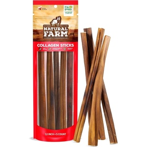 image:imageNatural Farm Collagen Dog Chews 12 Inch 5 Pack OdorFree Long Lasting Bully Sticks amp Rawhide Alternative Dog Treats 95 Collagen Low Fat High Protein  Medium amp Large Dogs12 Inch