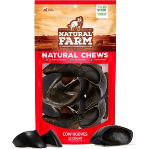 image:imageNatural Farm Cow Hooves 12 Pack OdorFree All Natural Sourced from FarmRaised Beef Hoof Dog Treats Great Alternative to Bully Sticks or Rawhide Dental Chew for Small Medium Large BreedsUnfilled  12 Count