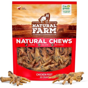image:imageNatural Farm NailFree Chicken Feet for Dogs 20 Count Single Ingredient Crunchy Dog Treats High Protein Low Calorie Natural Joint amp Dental Support Great for Small Medium Large Breeds20 Count Pack of 1