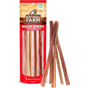 image:imageNatural Farm OdorFree Bully Sticks 48 16oz ALLNATURAL LongLasting Chews 100 Beef Pizzle GrassFed GrainFree HormoneFree Protein for Muscle Development amp Energy Perfect For Medium Dogs12inch