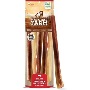 image:imageNatural Farm OdorFree Thick Bully Sticks 6 5Pack AllNatural LongLasting Dog Chews 100 Beef Pizzle GrassFed GrainFree Protein for Muscle Development amp Energy Perfect for Medium Chewers12inch