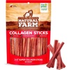 image:imageNatural Farm OdorFree Super Collagen Dog Chews 6Inch 25Pack The First Ever Real Bull Sticks Alternative 100 Natural Angus Hide Collagen Treats  More Protein More Chew Time for All Dogs35Inch