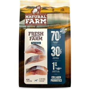 image:imageNatural Farm High Protein Dry Dog Food for All Life Stages with Collagen Every Bag Contains 70 Real Fish and 30 Ancient Super Food Grains Complete and Balanced Nutrition 4Lb BagFish