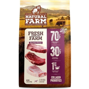 image:imageNatural Farm High Protein Dry Dog Food for All Life Stages with Collagen Every Bag Contains 70 Real Fish and 30 Ancient Super Food Grains Complete and Balanced Nutrition 4Lb BagMeat