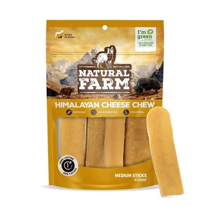 image:imageNatural Farm Himalayan Yak Cheese Bones Hard Chew for Large Dogs 4 Pack  Long Lasting ProteinRich LactoseFree GlutenFree GrainFree 100 Natural Great for Indoor amp Outdoor ChewingMedium  4 Count