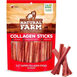 image:imageNatural Farm OdorFree Super Collagen Dog Chews 6Inch 25Pack The First Ever Real Bull Sticks Alternative 100 Natural Angus Hide Collagen Treats  More Protein More Chew Time for All Dogs35Inch